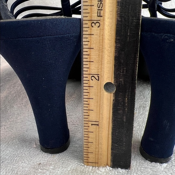 Impo Women's Dark Blue Strappy Heels - Picture 4 of 5